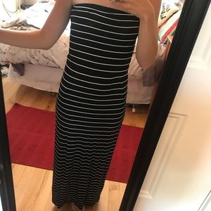 Strapless striped maxi dress - Size Small